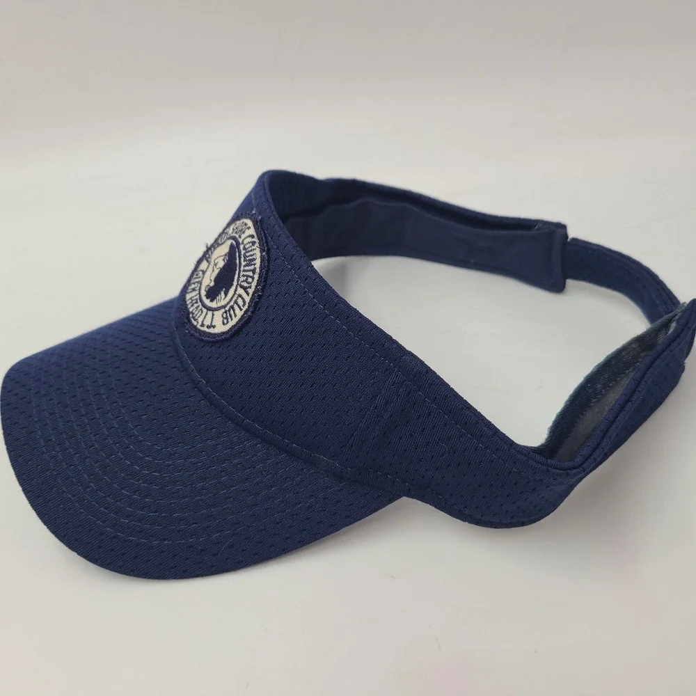 North Shore Country Club Visor Hat Adjustable Blue Golf Patch Logo Outdoors Men